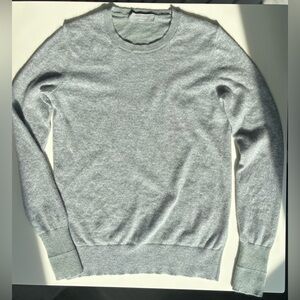 Everlane Cashmere Sweater –Two-Tone Heathered Grey and Sage | XS SPRING SALE